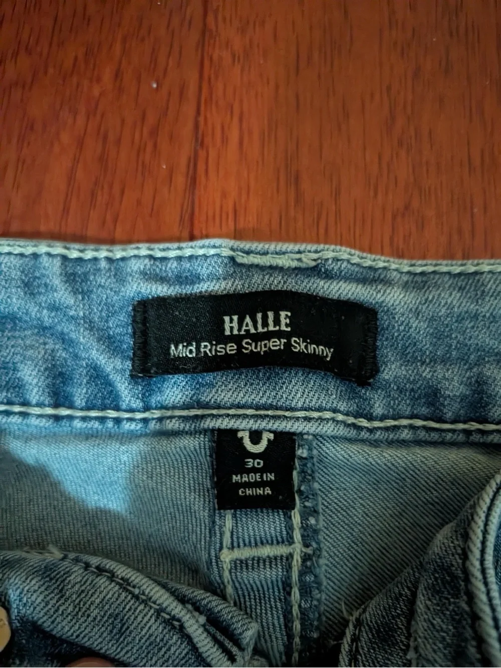 True Religion Halle Mid Rise Light Blue Skinny Jeans